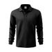 Men's Heavyweight Vintage Polo Shirt Long Sleeve Button-Up Shirt With Jacquard Collar, Breathable & Quick-Dry (Navy, Black, Olive, Khaki, Iron Gray)_viptrois.com