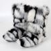 women's outer wear warm and non slip cross border long fur mid tube raccoon fur winter snow boots_viptrois.com
