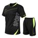 Men's Clothing Sports Suit Men's Summer Fitness Short Sleeved T Shirt Quick Drying Clothes Running Loose Casual Sportswear Large Size 1701_viptrois.com