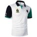 Men's Clothing Polo Shirt Contrast Color Printing Men's Short Sleeved Casual Tight Lapel Shirt_viptrois.com