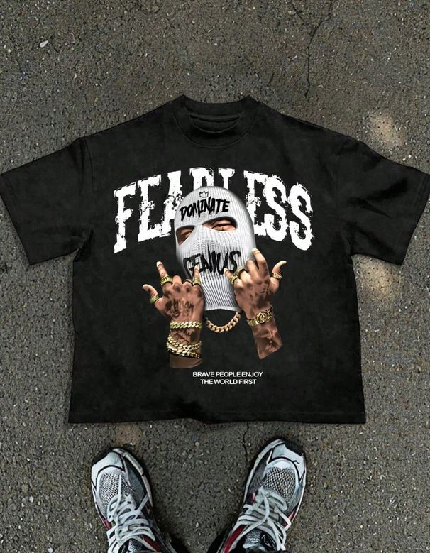 Men's Clothing Trend Fashion Hip Hop Printed Short Sleeved T Shirt_viptrois.com