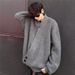 Autumn And Winter New Knitted Sweater Men's Irregular Coat Warm Old Money Style Lazy Loose Foreign Trade Cross Border Wholesale_viptrois.com