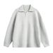 Pure Vintage Texture Seagull Sweater Autumn Winter New Thickened Warm Half-Fleece Turn-Down Collar Knitted Top Coat_viptrois.com