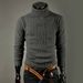 Men Winter Warm Knitted Polo Roll High Neck Pullover Jumper Tops Cal Sweater28_viptrois.com