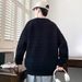 Casual sweater men's student autumn and winter handsome loose and versatile trend knitted sweater_viptrois.com