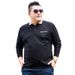 Large Size Men's Spring And Autumn Lapel Collar Business T-shirt Men's Fat POLO Pocket T-shirt Men's Winter Fattened Large Bottoming Shirt_viptrois.com