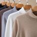 Men's High Neck Sweater, Winter Knit Pullover, Loose Fit Casual Turtleneck, Soft & Warm Long Sleeve Top, Trendy Minimalist Style_viptrois.com