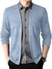 CT Spring And Autumn Fashion Men's Clothing Two-Piece Shirt Collar Knitted New Long Sleeve Slim Fit Casual Cardigan_viptrois.com