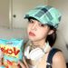 American Style Hot Girl/Spring Summer Reversible Forward Women Thin Plaid Newsboy Cap Men Vintage Hat_viptrois.com