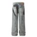 Men's Clothing Punk Wasteland Ink Splash Hole Straight Jeans High Street Trend Niche Spray Painting Old Dirty Wide Leg Trousers Men_viptrois.com