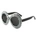 2024 New Cross Border Large Frame Oval Sunglasses Rhinestones Luxury Personality Hip Hop Sunglasses Women Street Party Glasses_viptrois.com