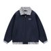 American Style Design Plaid Collar Patchwork Jacket For Men And Women, Autumn 2025 New Loose Casual Coat_viptrois.com
