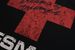JW331 American Retro Street Trendy Men's And Women's High-end Fans Abstract Cross Design Men's Waffle Long-sleeved T-shirt_viptrois.com