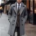 Loom Loom 2024 European Size Autumn Winter Men's Wool Coat Double Breasted Long Woolen Overcoat_viptrois.com