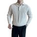 Men's Knit Sweater Polo Shirt - Casual Business Style, Breathable & Stretchable, Comfortable Loose Fit, Winter Warm Turtleneck Pullover_viptrois.com