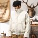 American Retro Thickened Short Leather Loose Stand Collar Cotton Coat Men Autumn Winter Jacket_viptrois.com