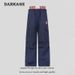 Men's Clothing retro double waist plaid patchwork casual pants men and women high waist two piece sports workwear vibe mopping pants_viptrois.com