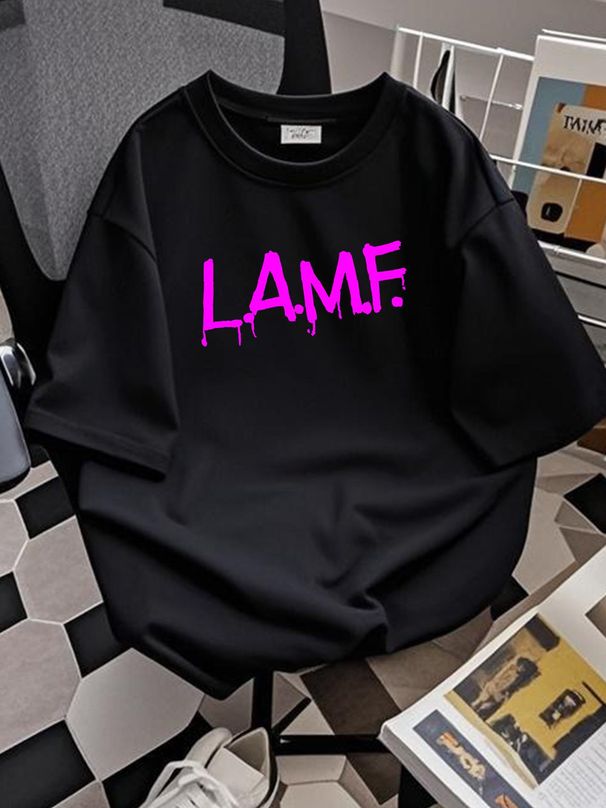 LAMF Thunders Like A Muther 70s Rock Punk T Shirt Top For Everyday Wear Stylish Designer Clothes Fashion Summer Breathable Versatile Graphic_viptrois.com