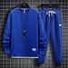 Men's Waffle-Knit Long Sleeve T-Shirt – Oversized Casual Loungewear Set With Breathable Polyester Blend (S-5XL, Athletic & Streetwear Styling)_viptrois.com