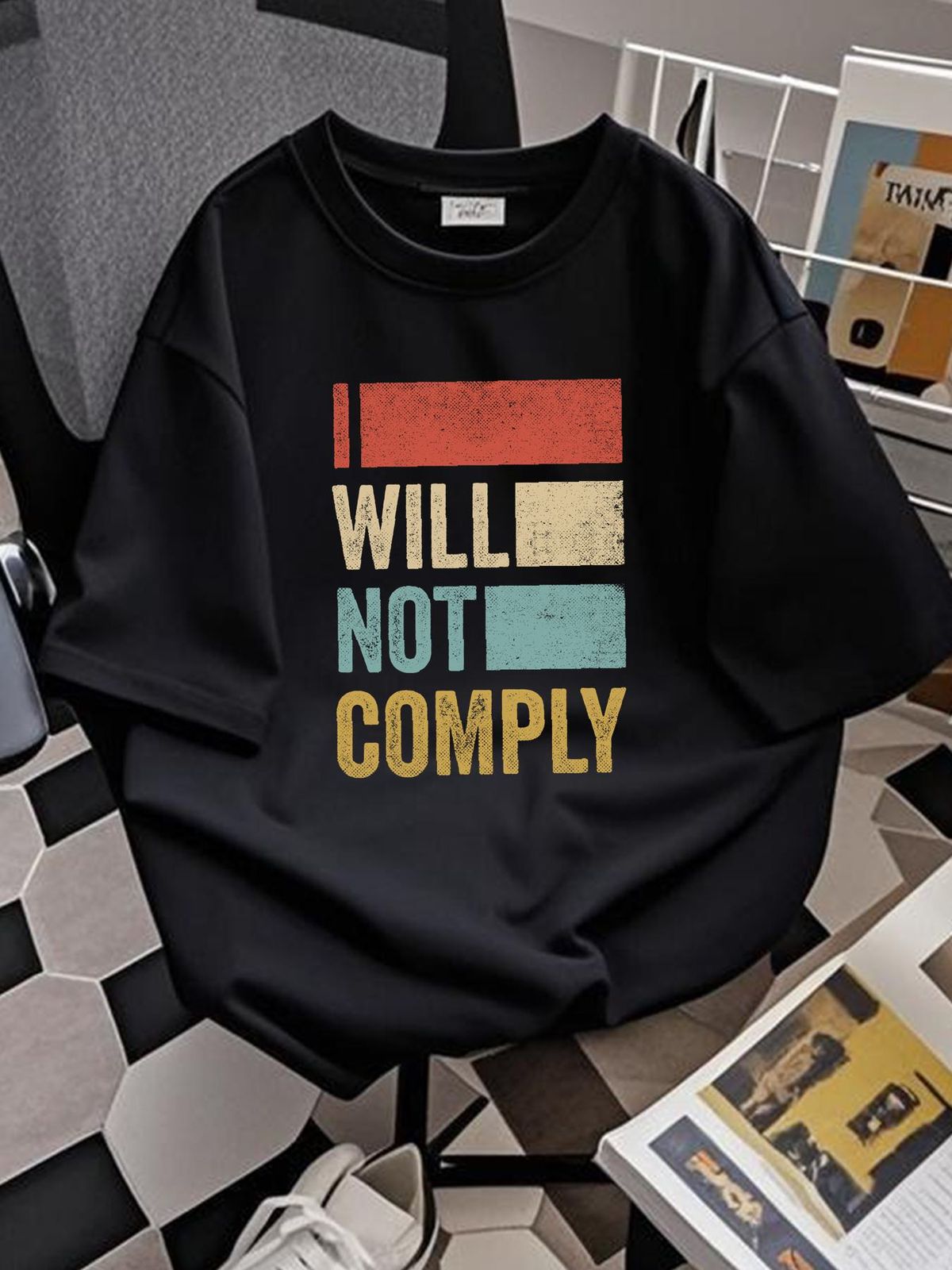 I Will Not Comply Shirt - Anti-Vax T-Shirt Stretched Graphic Soft Casual Top For Everyday Wear Versatile Breathable Streetwear Stylish Comfortable_viptrois.com