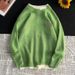 Men’s Layered Knit Sweater – Oversized Drop Shoulder Pullover With Mock Two-Piece Design, Streetwear Style Casual Ribbed Hem_viptrois.com