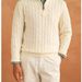 Men’s Semi-Zip Knit Sweater – Lightweight Business Casual Pullover With Cable Stitch (Olive/Navy/Beige, M-3XL )_viptrois.com