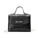 Women's Small Square Bag - Chain Crossbody Bag With Crocodile Pattern_viptrois.com