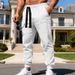 Men's Loose Fit Waffle Knit Casual Jogger Pants - Breathable Hip Hop Streetwear Sweatpants For All Seasons_viptrois.com