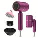 2000W Pink Ionic Blow Dryer With Diffuser, Foldable Handle & Constant Temperature - Strong Wind, 8 Seconds Quick Drying,_viptrois.com