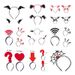 Unisex Halloween party hairband ornaments headband Halloween devil's corner funny hairpin kitchen knife headdress hair accessories_viptrois.com