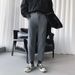 Suit Pants Men's Straight Hong Kong Style Nine-point Pants, Small Pants, Casual Pants, Korean Version Of Trendy Slim Pants Men's_viptrois.com