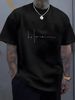 100 Cotton Spring/summer Men's Long Sleeved Round Neck Black T Short Sleeved T-shirt Top Loose Casual Print_viptrois.com