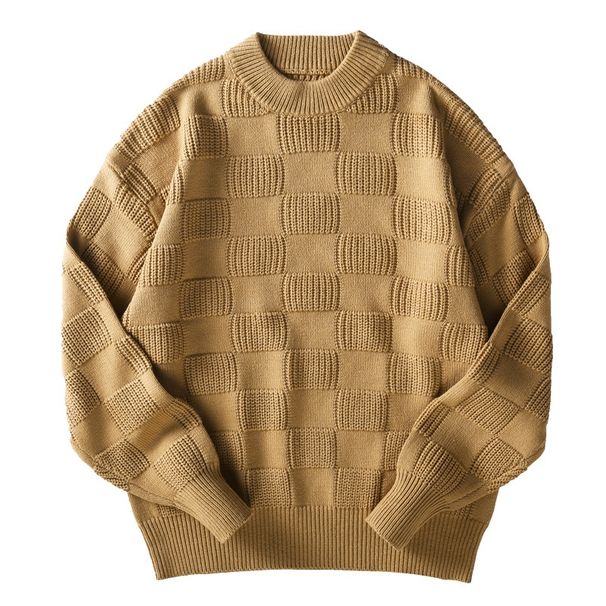 American Style Casual 650g Heavyweight For Men Winter Thickened Warm Knitted Sweater Loose Trendy Brand Plus Size Jacket_viptrois.com