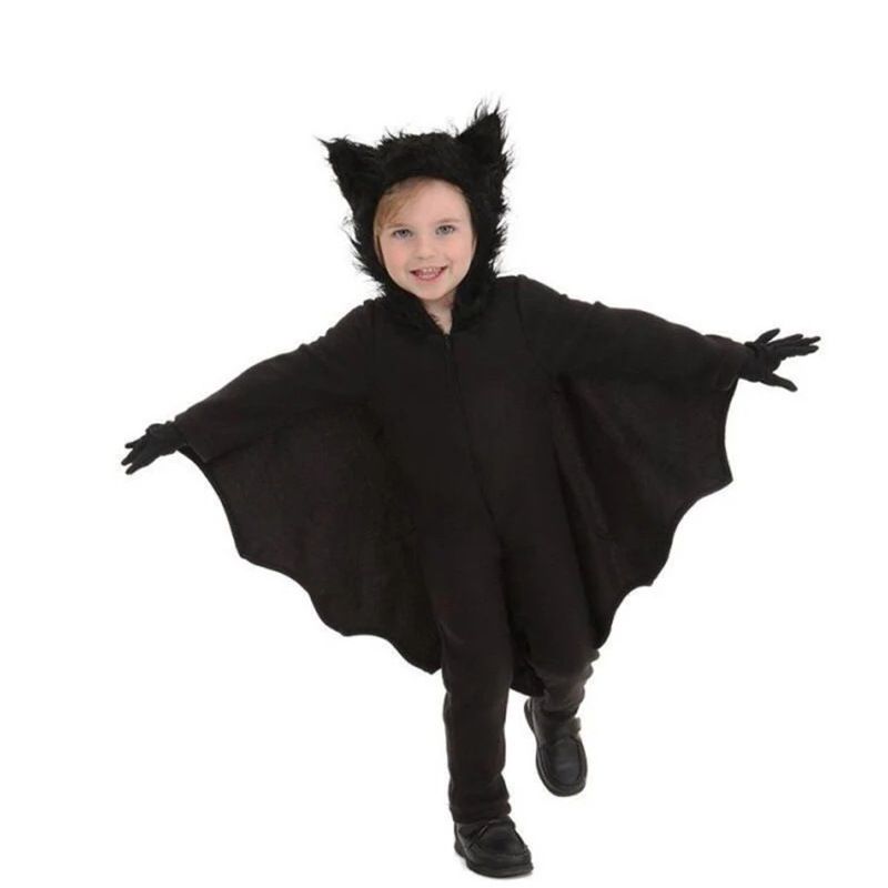 Halloween Children's Vampire Bat Cosplay Boys Girls Anime Suphech Hooded Party Set_viptrois.com