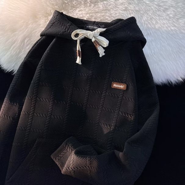 Hooded Sweater Men's Autumn Trendy Brand Versatile Loose Niche Lazy Style Jacket_viptrois.com
