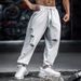 Men's Clothing Gray Sports Pants Men Outdoor Running Basketball Ripped Loose Trendy Brand Leggings Sweatpants_viptrois.com