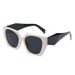 Blue Plus Sunscreen Sunglasses Trendy Personality Full Frame Square Frame Sunscreen Ins Style PC Sunglasses_viptrois.com