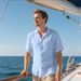 Men's Clothing Linen Short Sleeved Shirt Casual Breathable Button Shirt Holiday Beach Summer Top With Pockets_viptrois.com