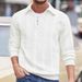 Cross-Border European And American Jacquard Autumn Winter Turn-Down Collar Pullover Half-Zip Sweatshirt Casual_viptrois.com