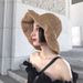 Handmade straw crochet with large brim, women's summer and Korean edition, foldable sun hat, children's fisherman hat_viptrois.com