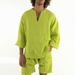 Men's Clothing Early Autumn New Men's V Neck Casual Tops Loose Shorts Sports Suits Men's Clothing_viptrois.com