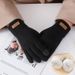 Knit gloves Cute cold warm schoolgirl thick touch screen cycling gloves_viptrois.com
