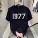 Men's Clothing Short Sleeved Ins Pure Cotton Summer New Men's Printed T Shirt Trendy Men And Women All Match Round Neck T Shirt Men_viptrois.com