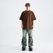 National Trend Brand Solid Color 285g Normal Collar Short Sleeve Loose Basic T-Shirt For Men_viptrois.com
