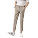 Men's Slim Fit Straight Leg Dress Pants - Casual Stretch Polyester Trousers With Drop Crotch For Business & Daily Wear_viptrois.com