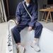 Man's clothing Summer long sleeve spring and autumn shirt overalls jumpsuit men's trend pants bf loose casual pants_viptrois.com