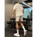Men's Clothing Sexual Tension Wear Solid Color Shorts Men's Summer Fitness Sports Simple Pants Running Casual Four Point Pants_viptrois.com