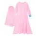 Kids’ Clothing Girls Spring And Autumn Long Sleeve Solid Color Dress + Headscarf 2 Piece Children's Clothing_viptrois.com