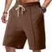 Men's Quick-Dry Ribbed Shorts - British Style Casual Athletic Short Pants For Summer_viptrois.com