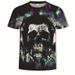 New Skull 3D Digital Printed Casual Trendy Men's Short Sleeved T-shirt_viptrois.com